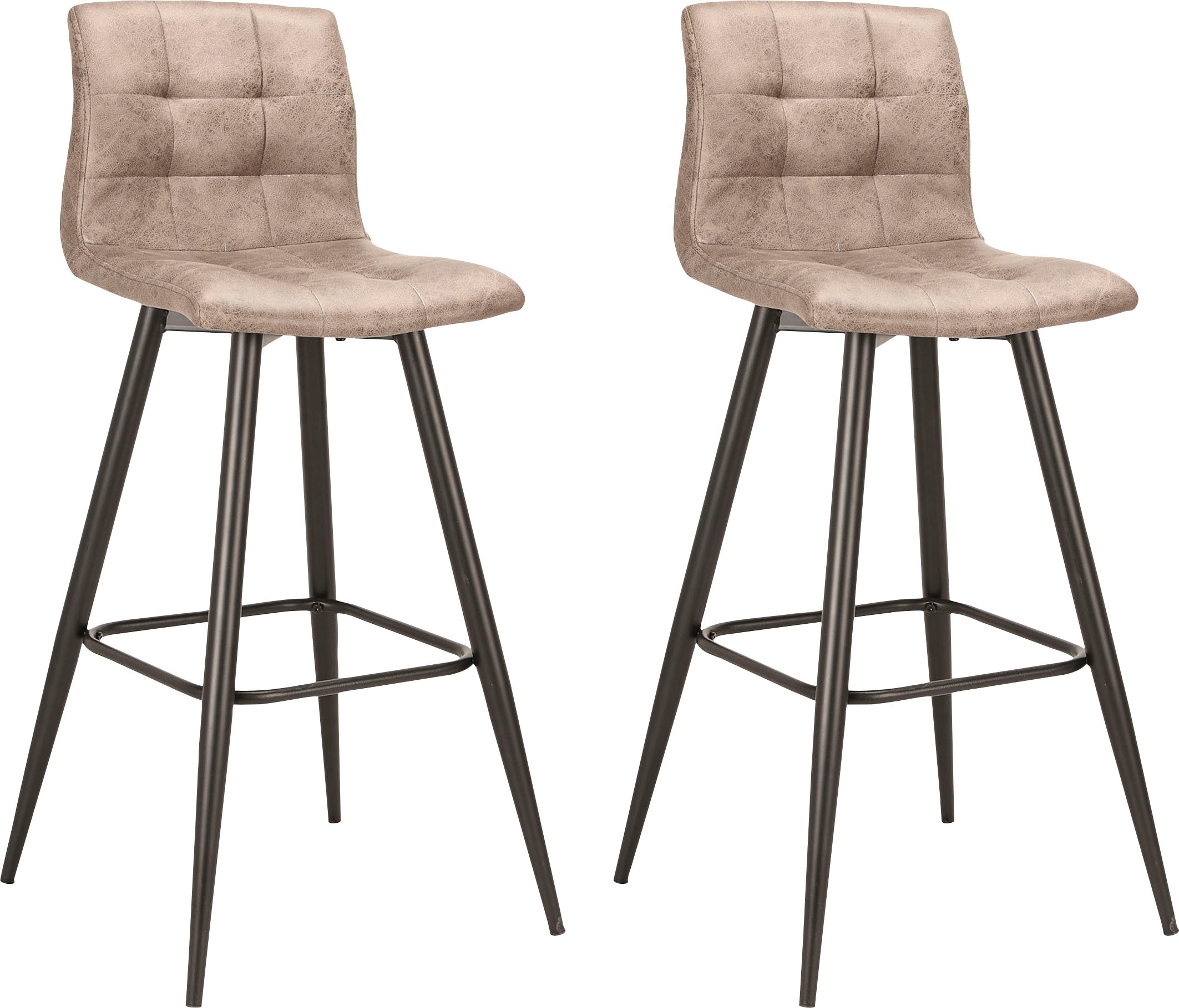 byLIVING Bargruppe »Essgruppe Nele, Stühle Simone« Set, Tisch mit Barhockern, 3 Stk. tlg. Barhocker, Bartisch