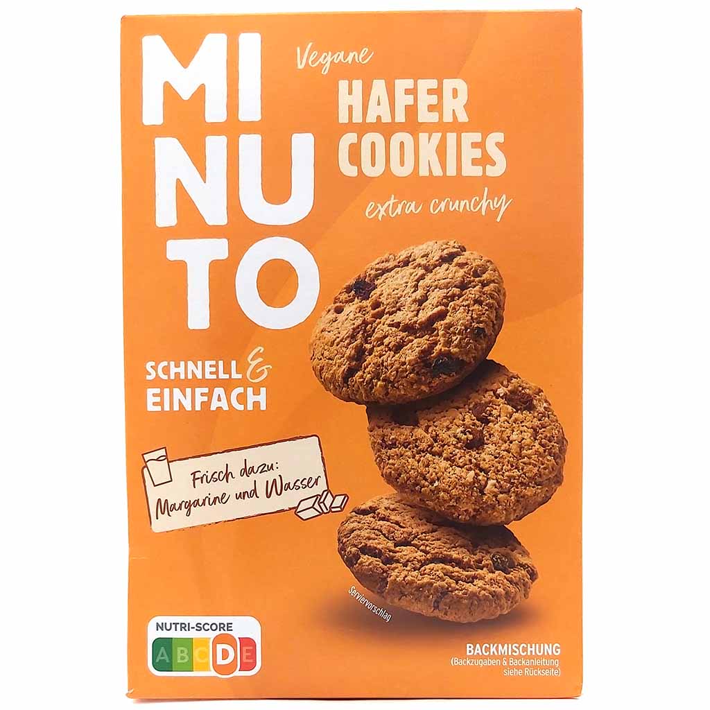 Minuto Hafer Cookies extra crunchy 340g MHD:30.11.24