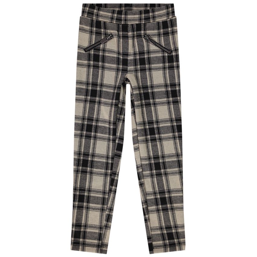 Jegging milano à carreaux pour fille - Beige