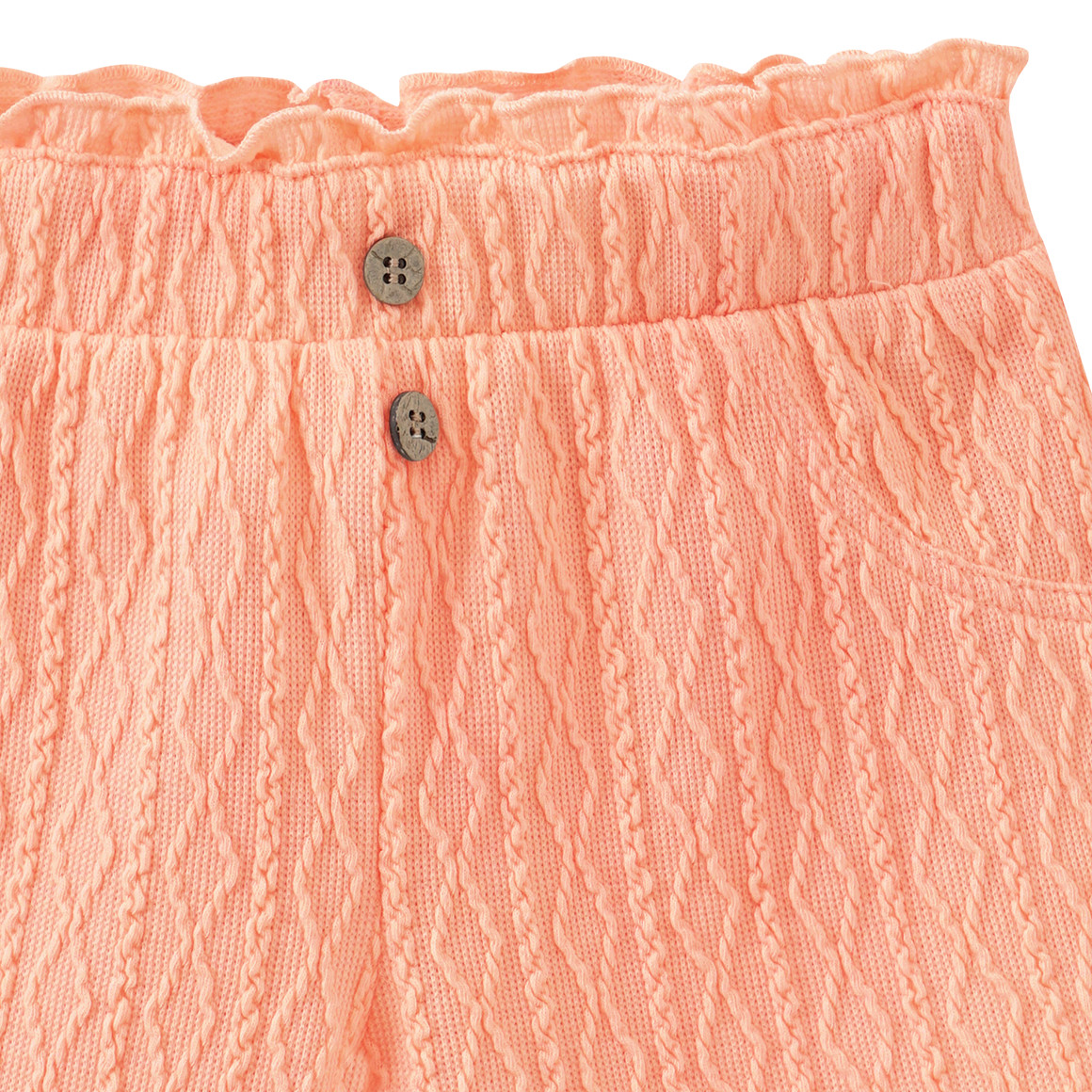 Topomini Baby Shorts mit Strukturmuster apricot