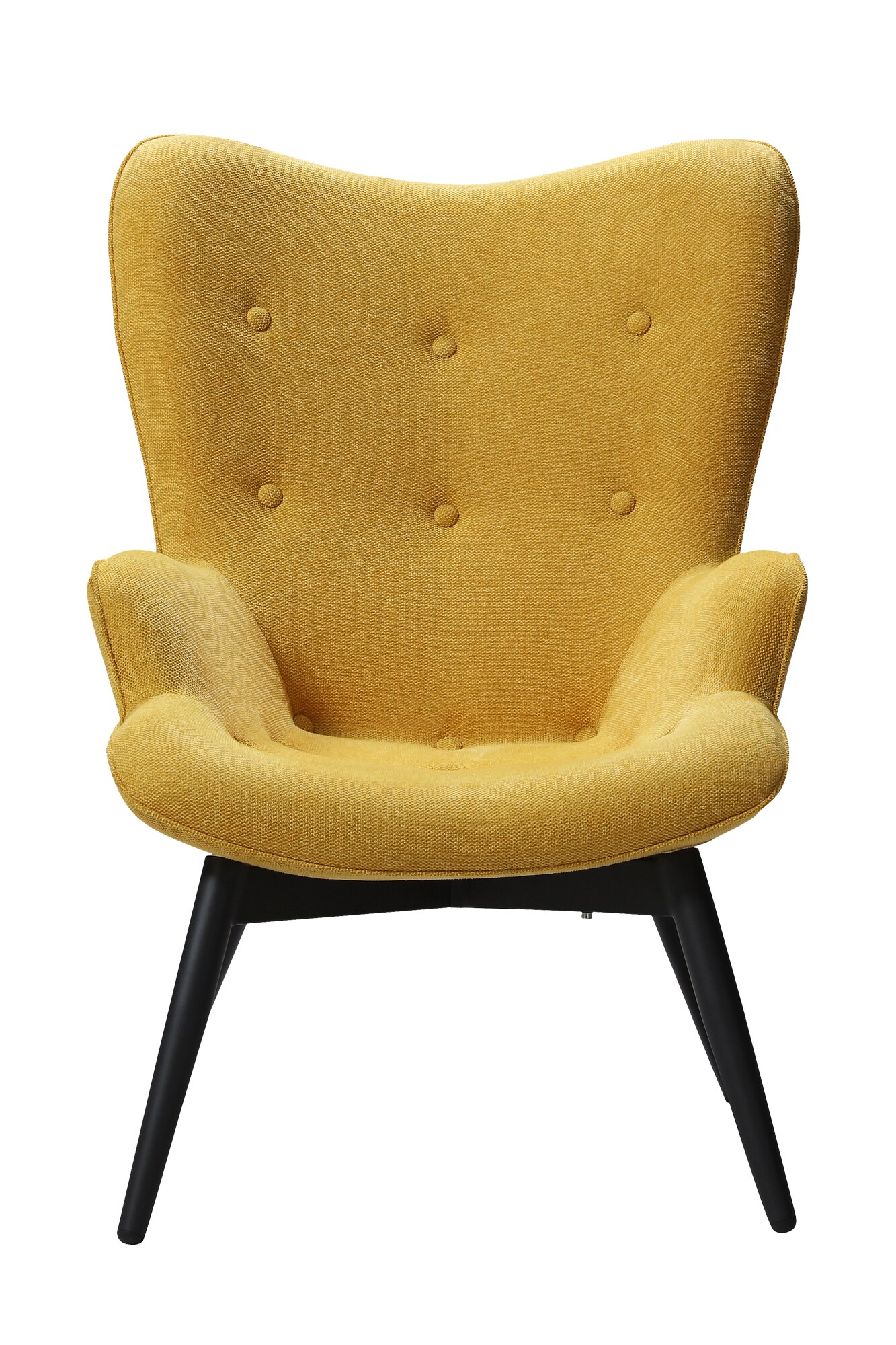 Sessel Gelb Strukturstoff Relaxsessel Polstersessel Ohrensessel Loungesessel