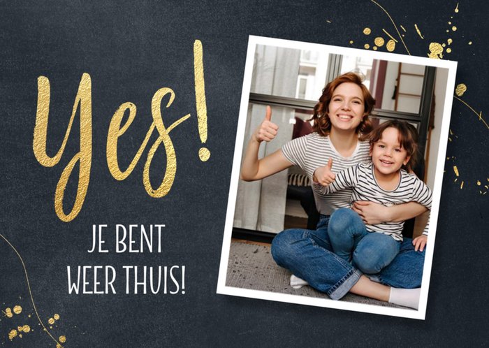Luckz | Beterschapskaart | Yes je bent weer thuis   foto