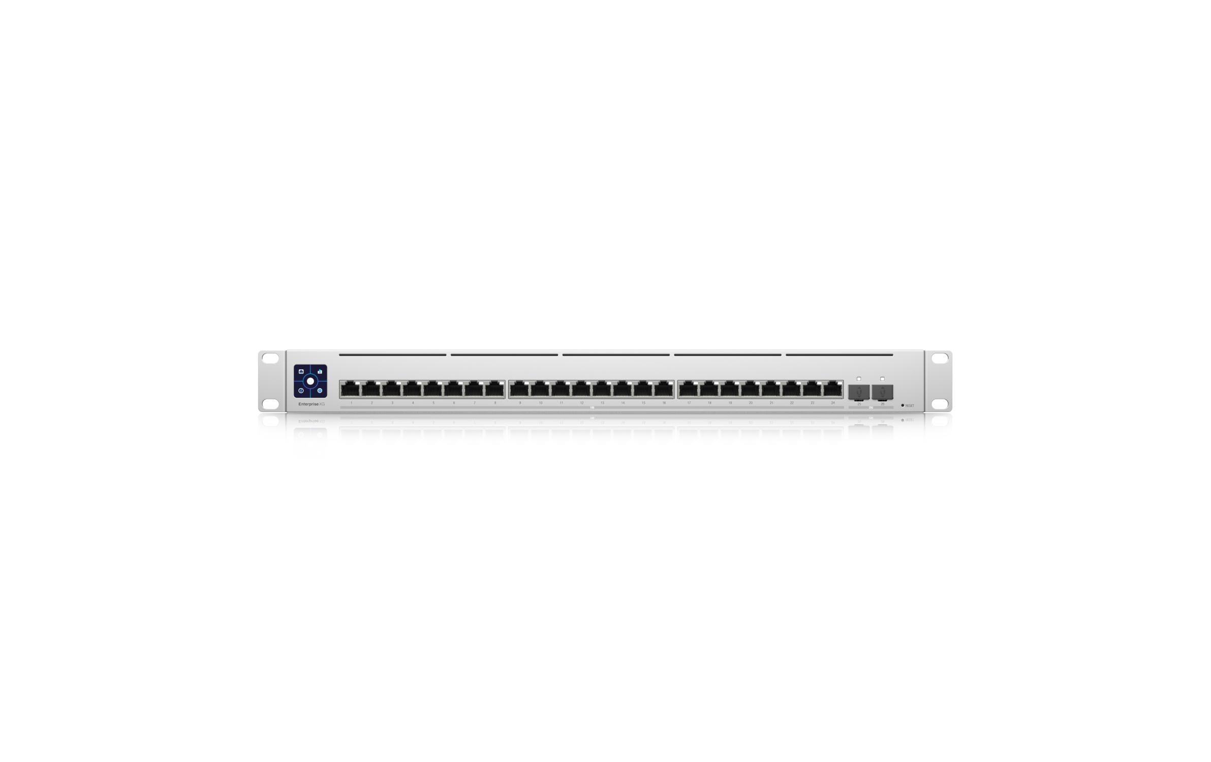Switch Enterprise XG 26 Port<br>Layer 3 Switch mit 24 10GbE RJ45 Ports und 2x 25G SFP28 Ports.