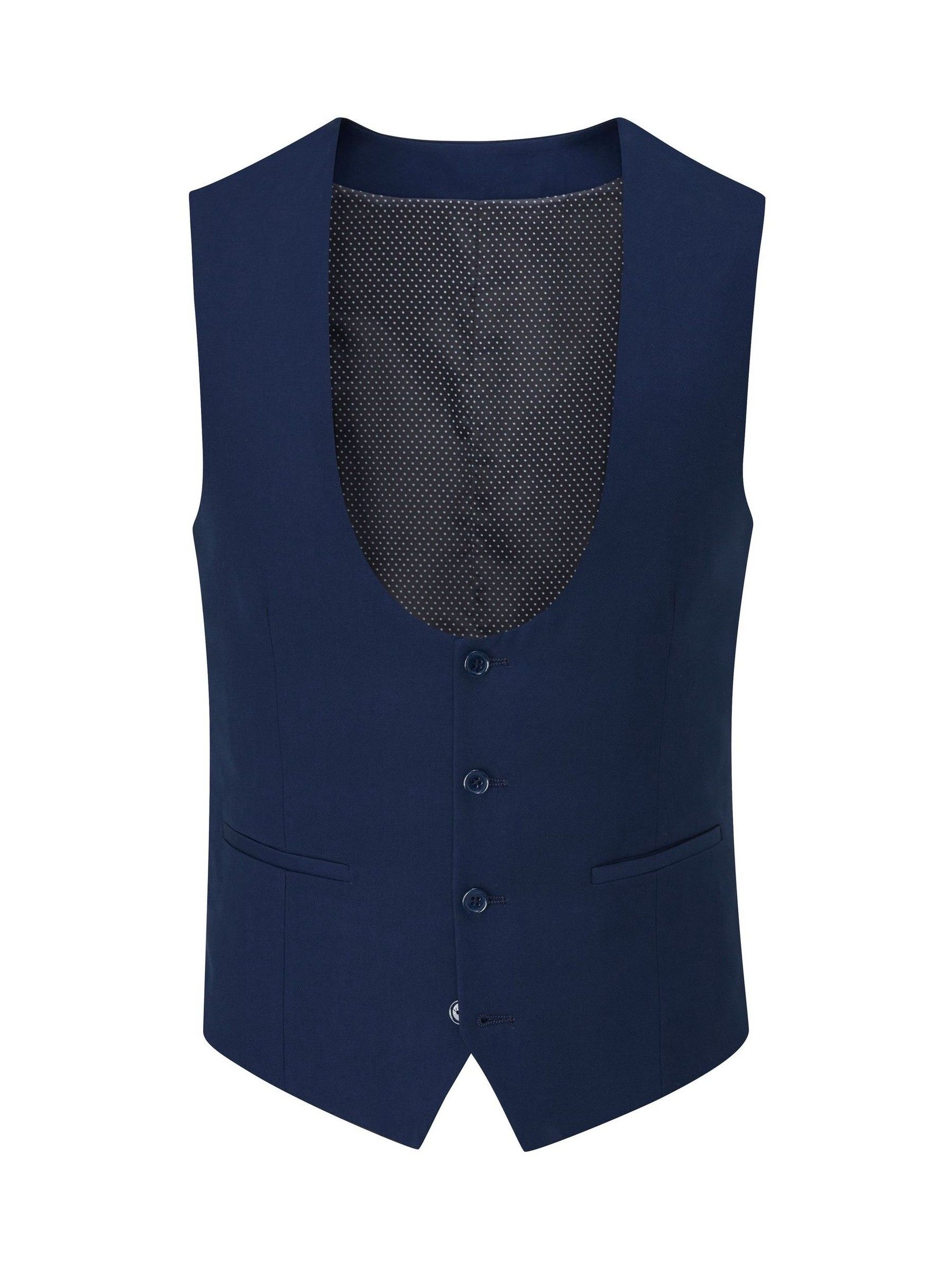 Blauw - Skopes Milan Scoop Slim fit gilet
