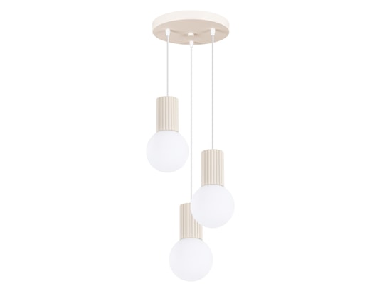 SOLLUX LIGHTING - Suspension Lampe suspendue halo 3p beige