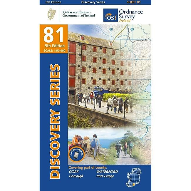 ORDNANCE SURVEY - 81 CORK WATERFORD IRLANDE 1 50 000