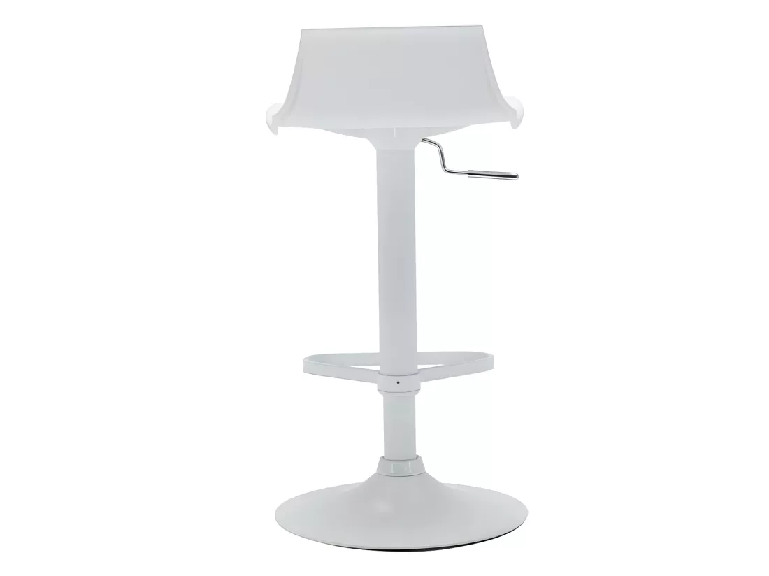 Tabouret de bar - Polypropylène - Hauteur réglable - Coloris blanc - CALAS