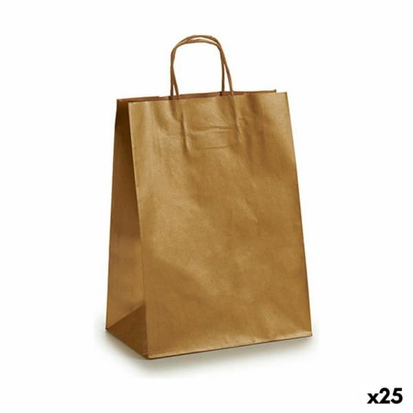 Papirpose Pincello 24311-ORO Gyllen 24 x 12 x 40 cm (25 enheter)