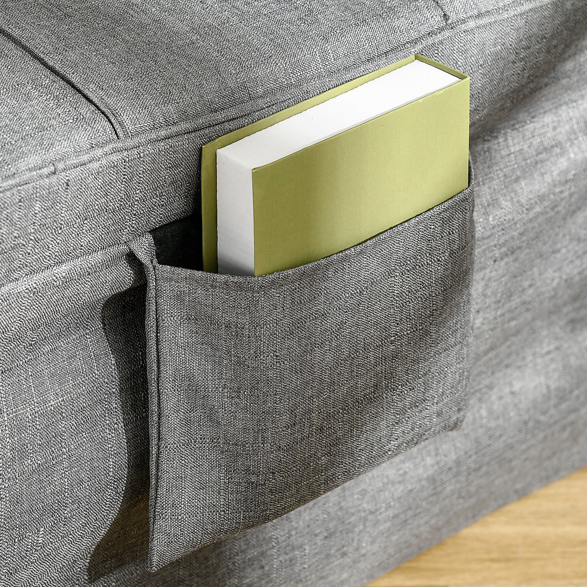 HOMCOM Klappbett mit Matratze grau 188L x 75B x 38H cm