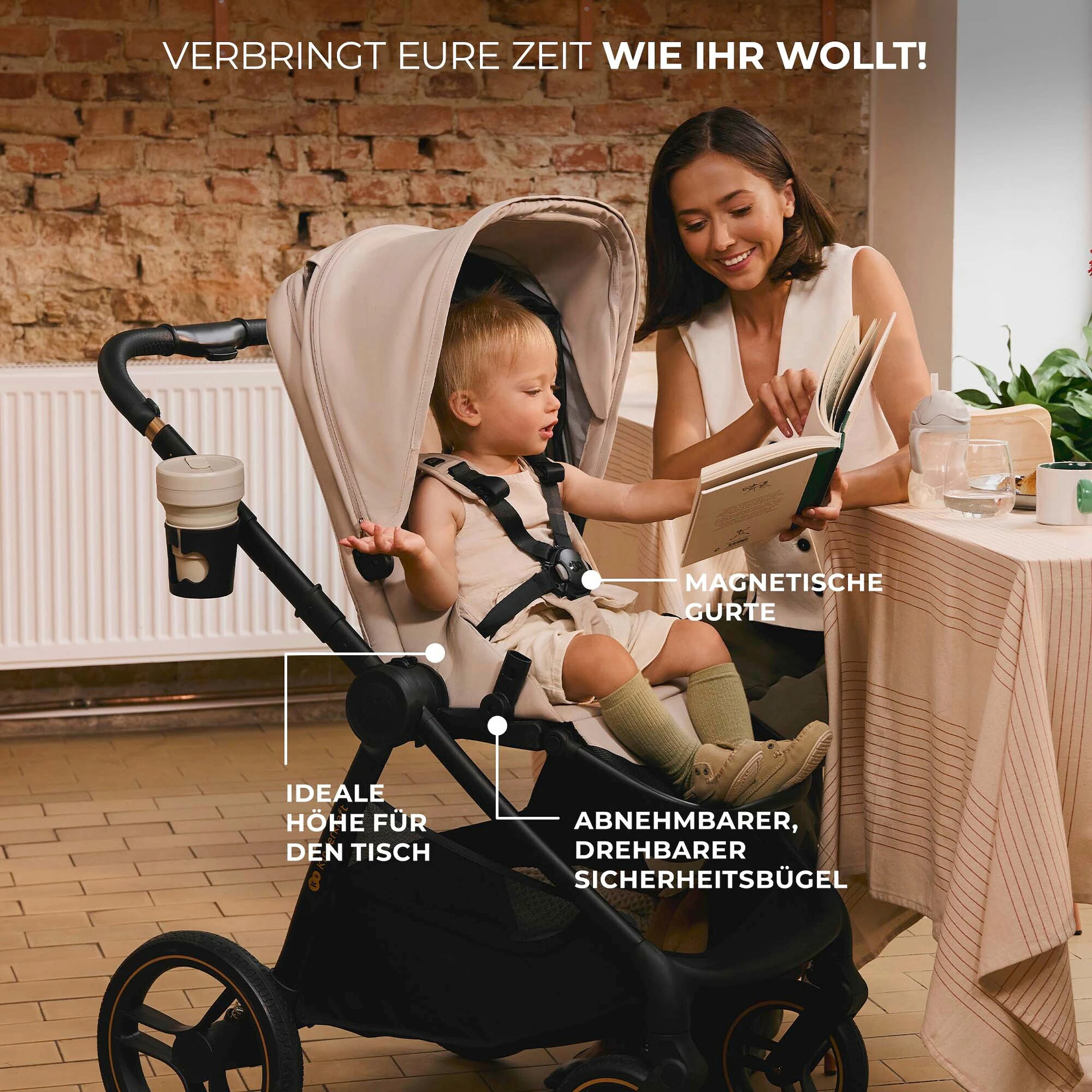 Kinderkraft Kombikinderwagen NEA 2.0 soft beige