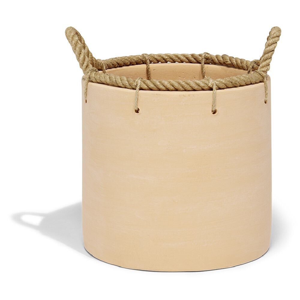 Pot terre cuite poignée corde Ø28cm