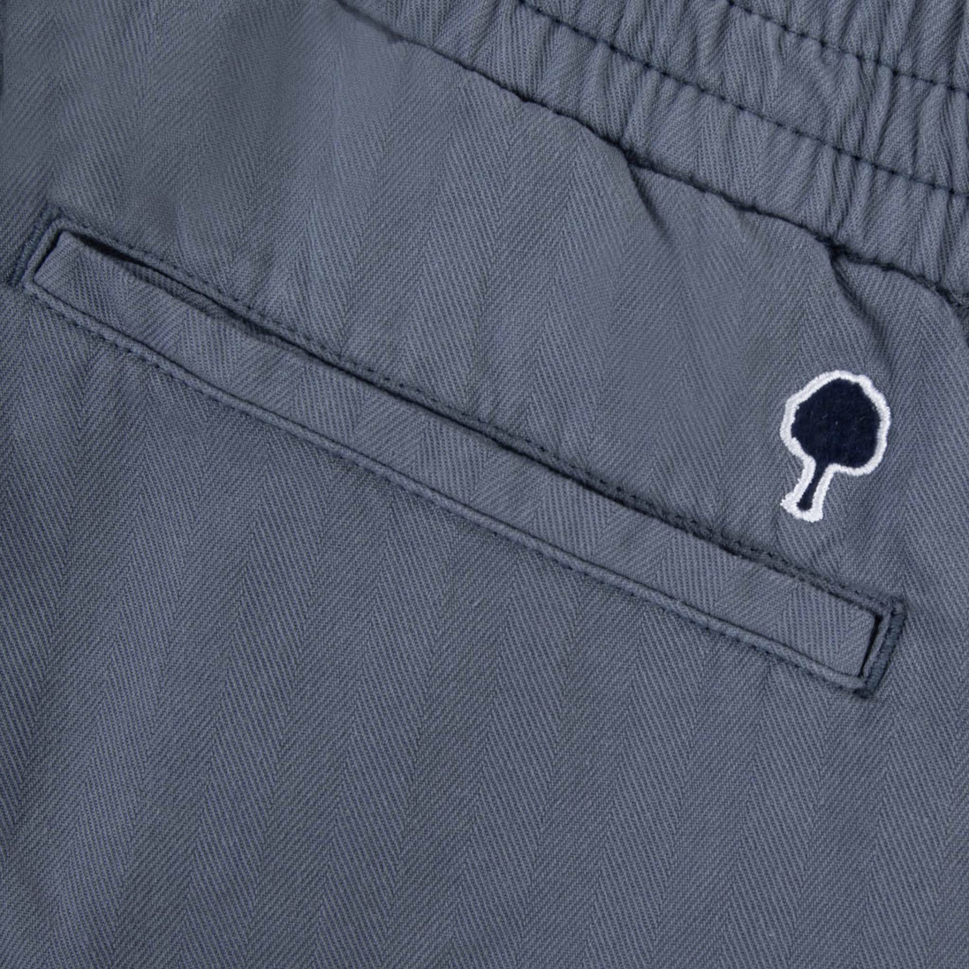 Pantalon stretch bleu coupe fuselée coton - modèle dreuille