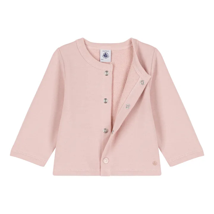 Petit Bateau Cardigan en Molleton | Rose pâle