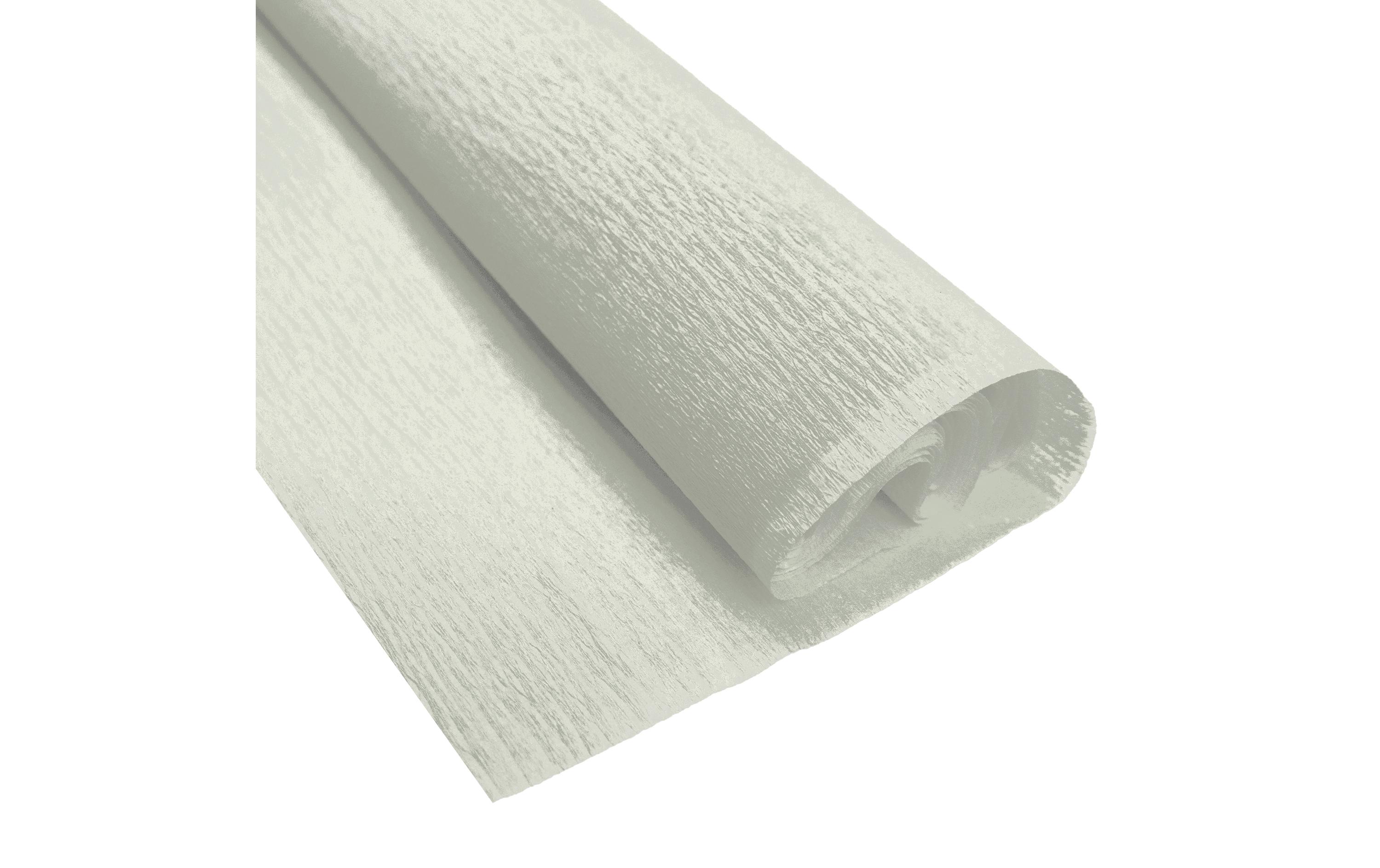 Krepppapier 50 cm x 2.5 m, 32 g/m², HellgrauBastelkrepp auf der Rolle