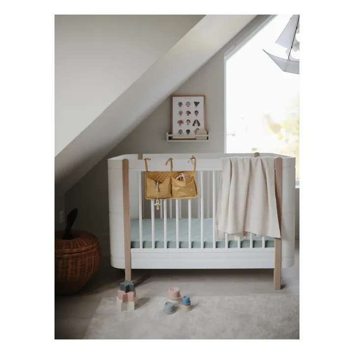 Mushie Drap-housse en coton | Vert