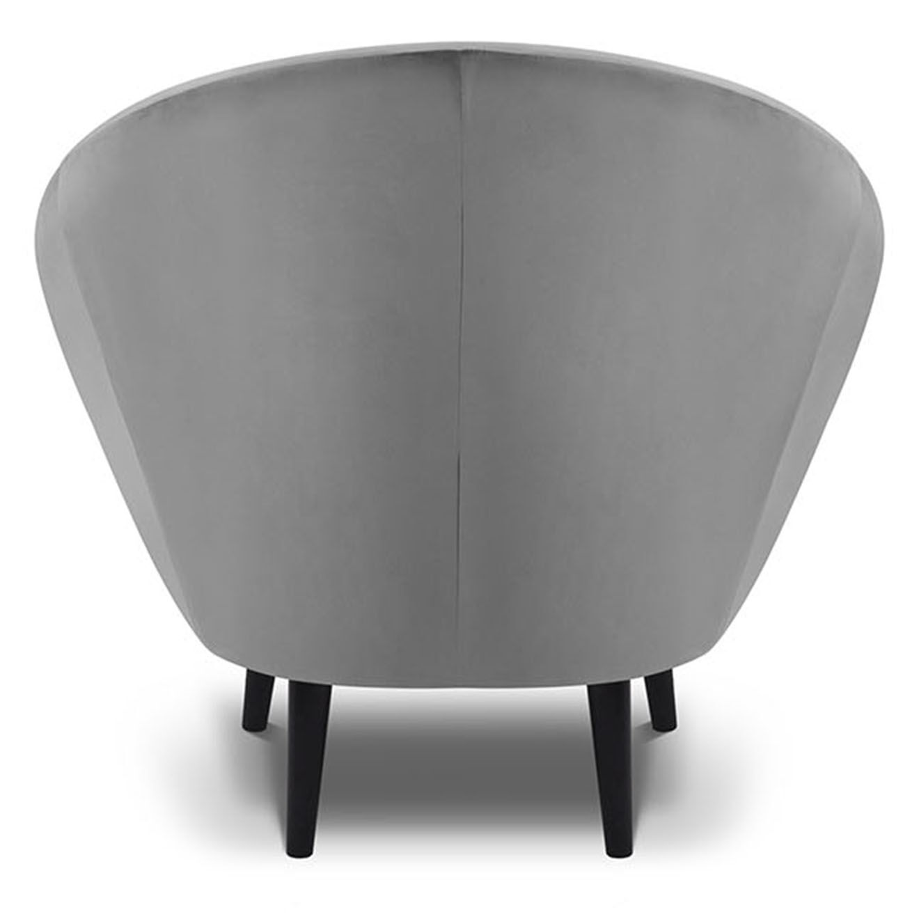 Mazzini Sofas Fauteuil velours petale gris clair - 94x90x92 cm