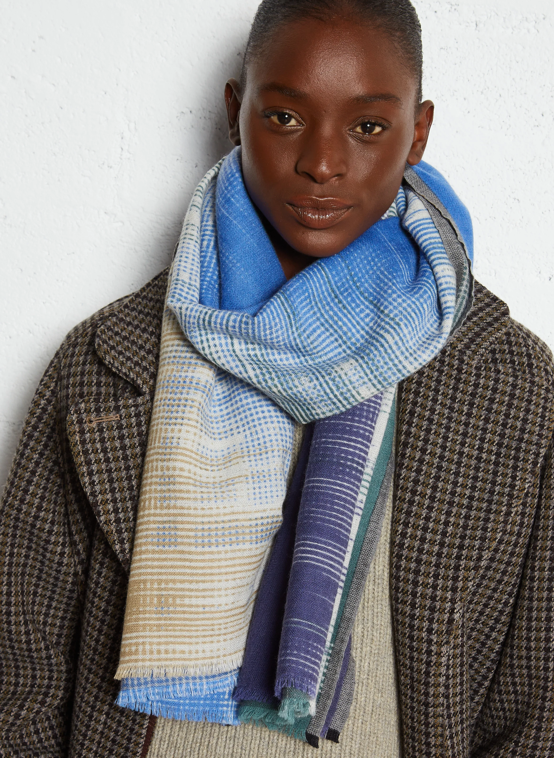 OSMOSE - Foulard imprimé en laine | Multicolore