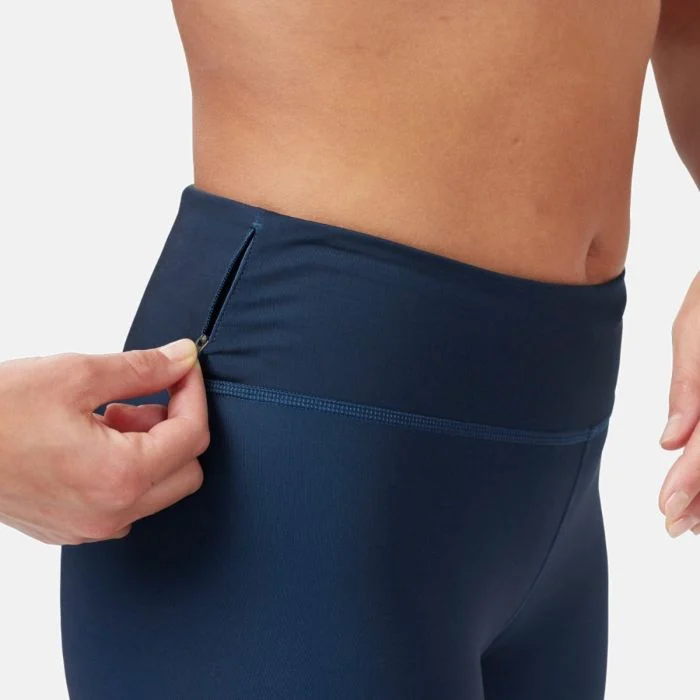 Odlo Dame Lange tights Tight Zeroweight Print Blå
