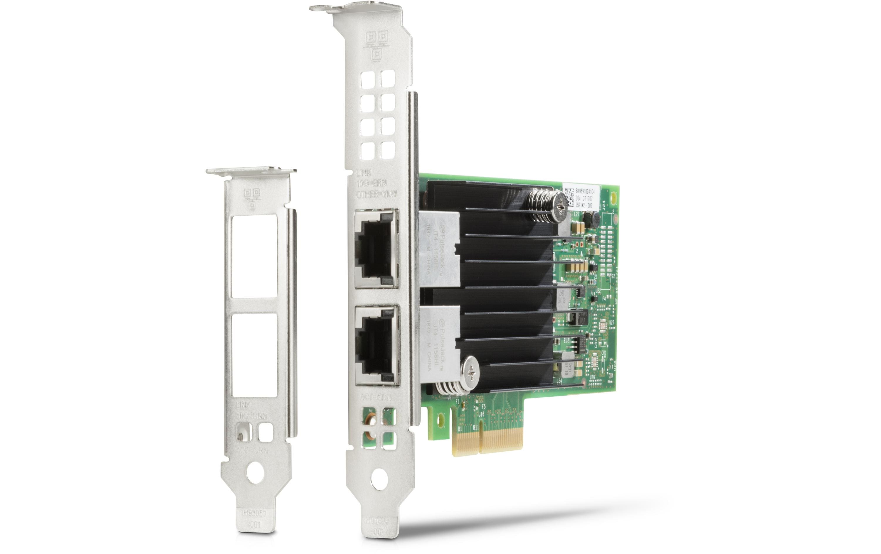 Netzwerkkarte Intel X550 10GBASE-T NIC 1QL46AA<br>Ethernet-Card mit zwei Anschlüssen für Übertragungsgeschwindigkeiten bis zu 10 Gbps