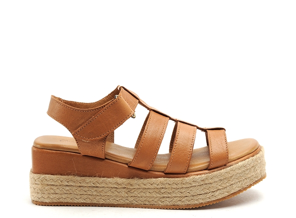 Coco abricot nu pieds talons femme millas marron