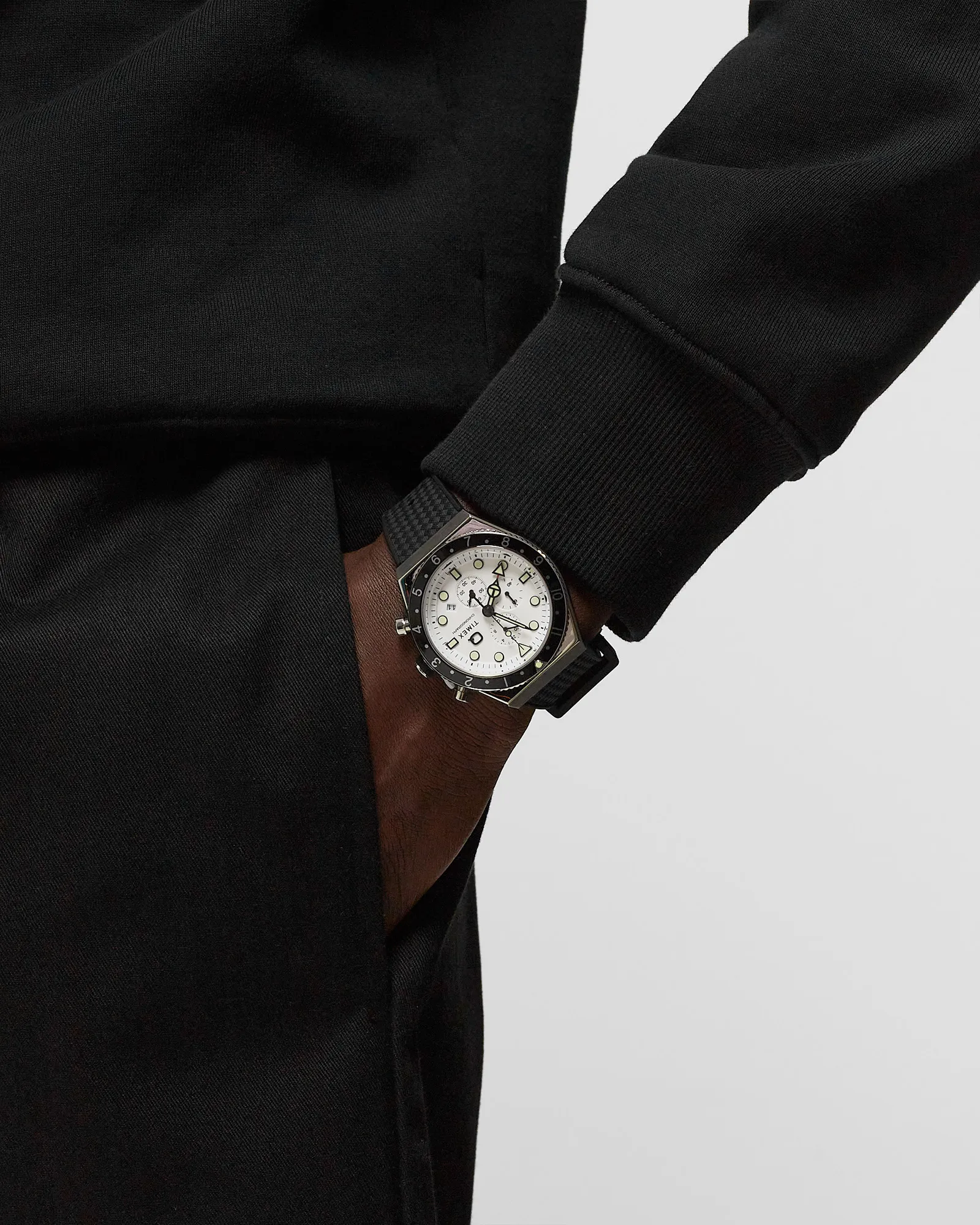Timex Q Timex 3 Time Zone Chronograph