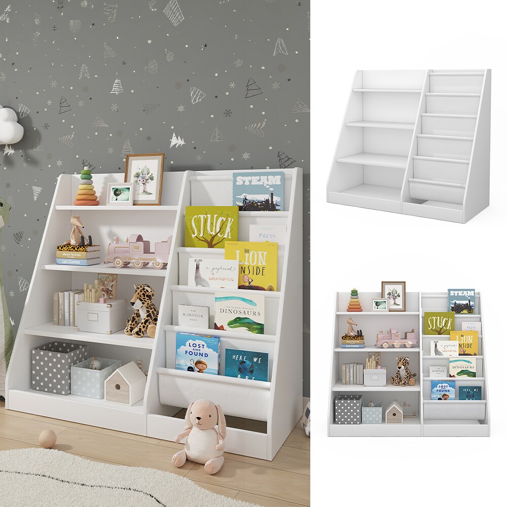 Vicco Kinderregal Conny Weiß 90 x 80,5 cm mit großen Ablagen