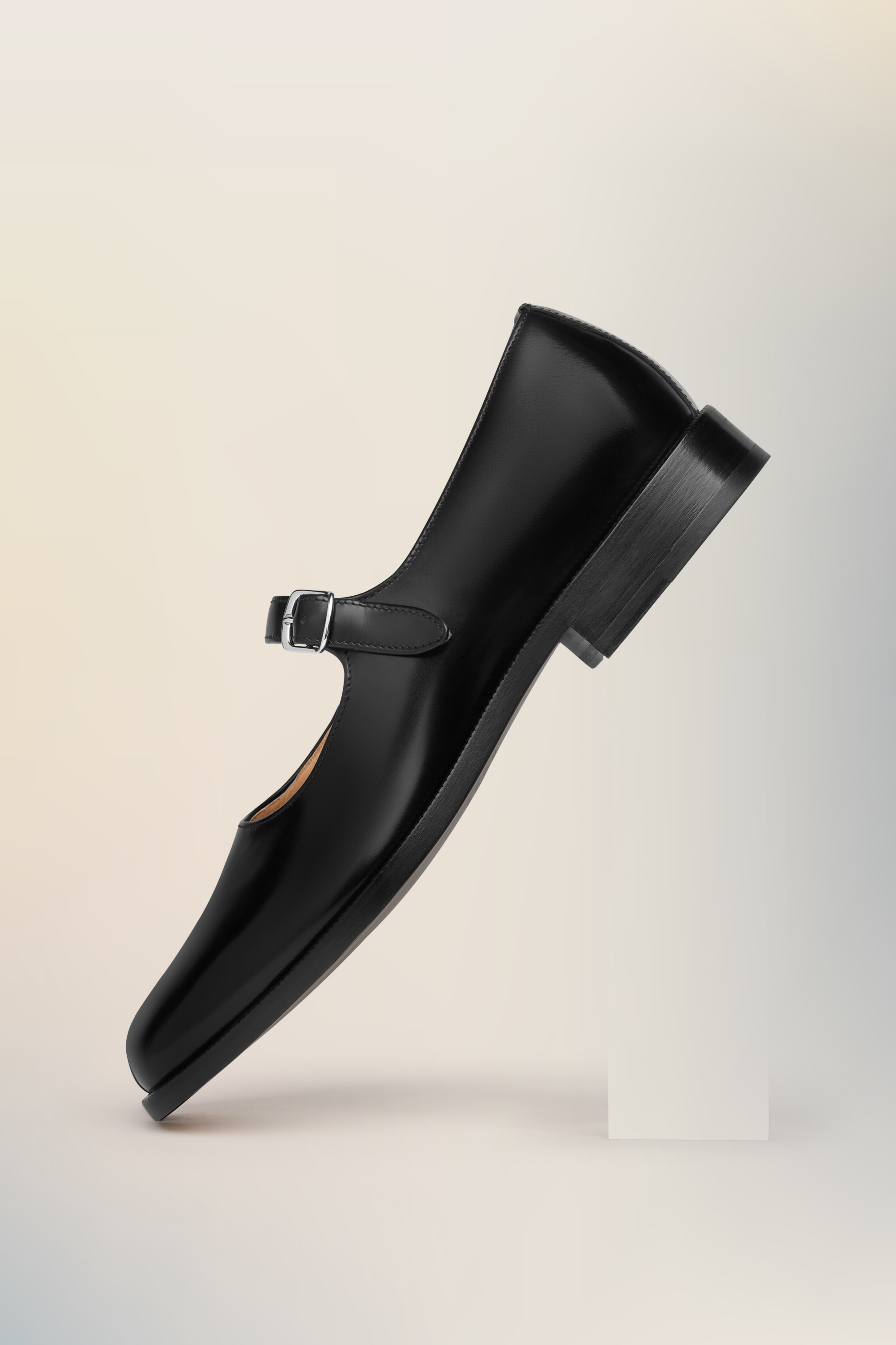 Mary-Janes Tabi City noires en cuir - homme