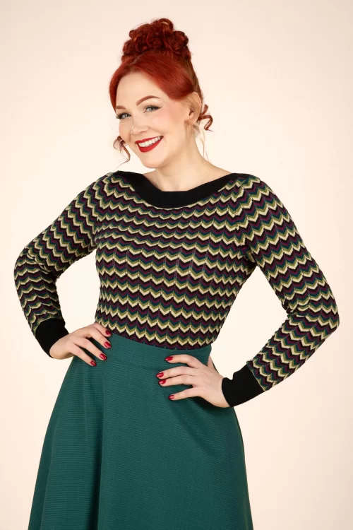 King Louie Audrey Woogie top in zwart