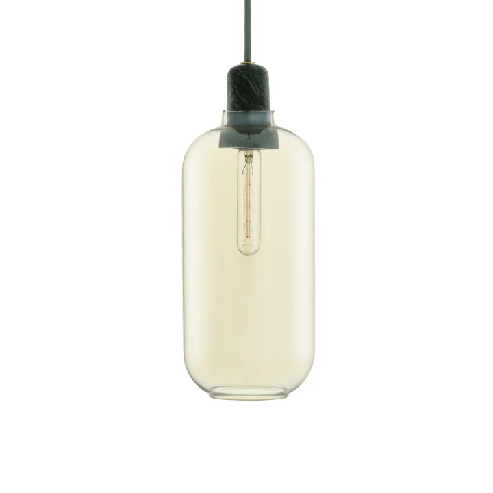 Normann Copenhagen - Amp Pendelleuchte large, Gold / grün