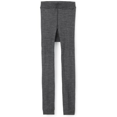 Kinder-Leggings Merinowolle, Dunkelgrau