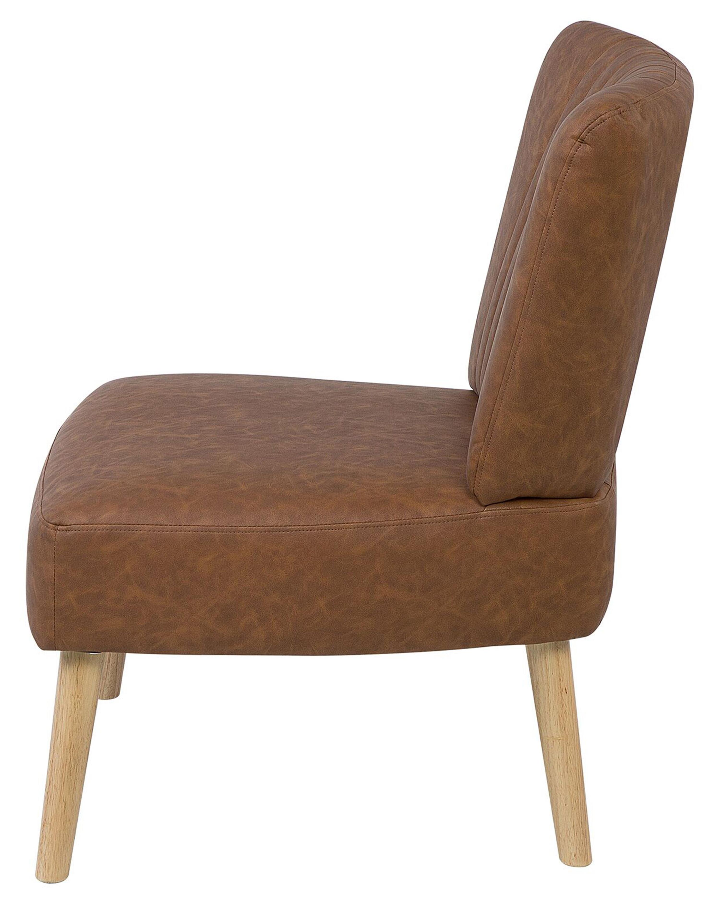 Fauteuil VAASA Kunstleer Goudbruin