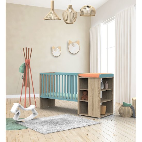 Nova new lit combiné évolutif 60x120   Argile douce        de               Sauthon Baby's Sweet Home