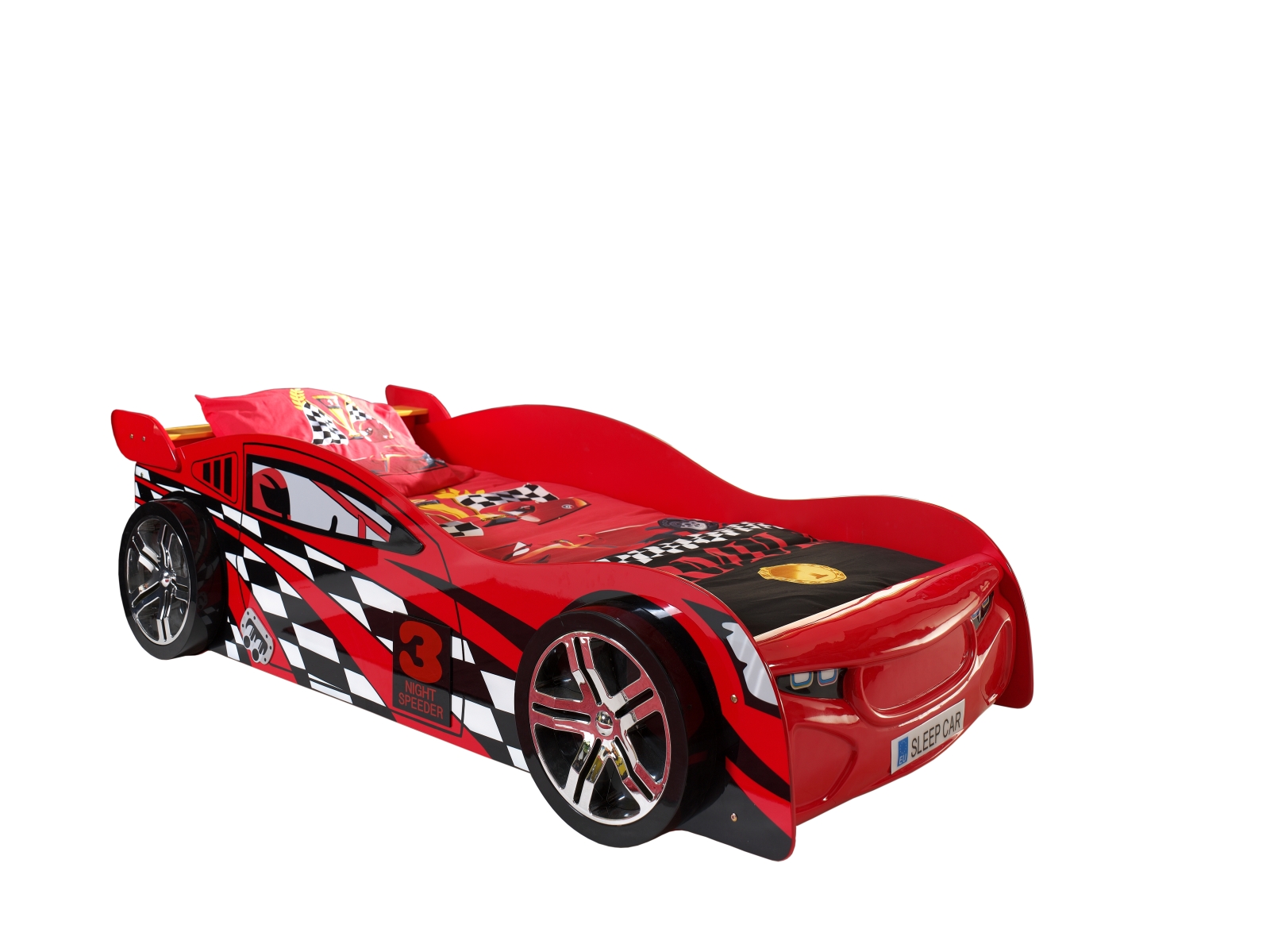 Autobett NIGHT SPEEDER - rot - 90x200 cm