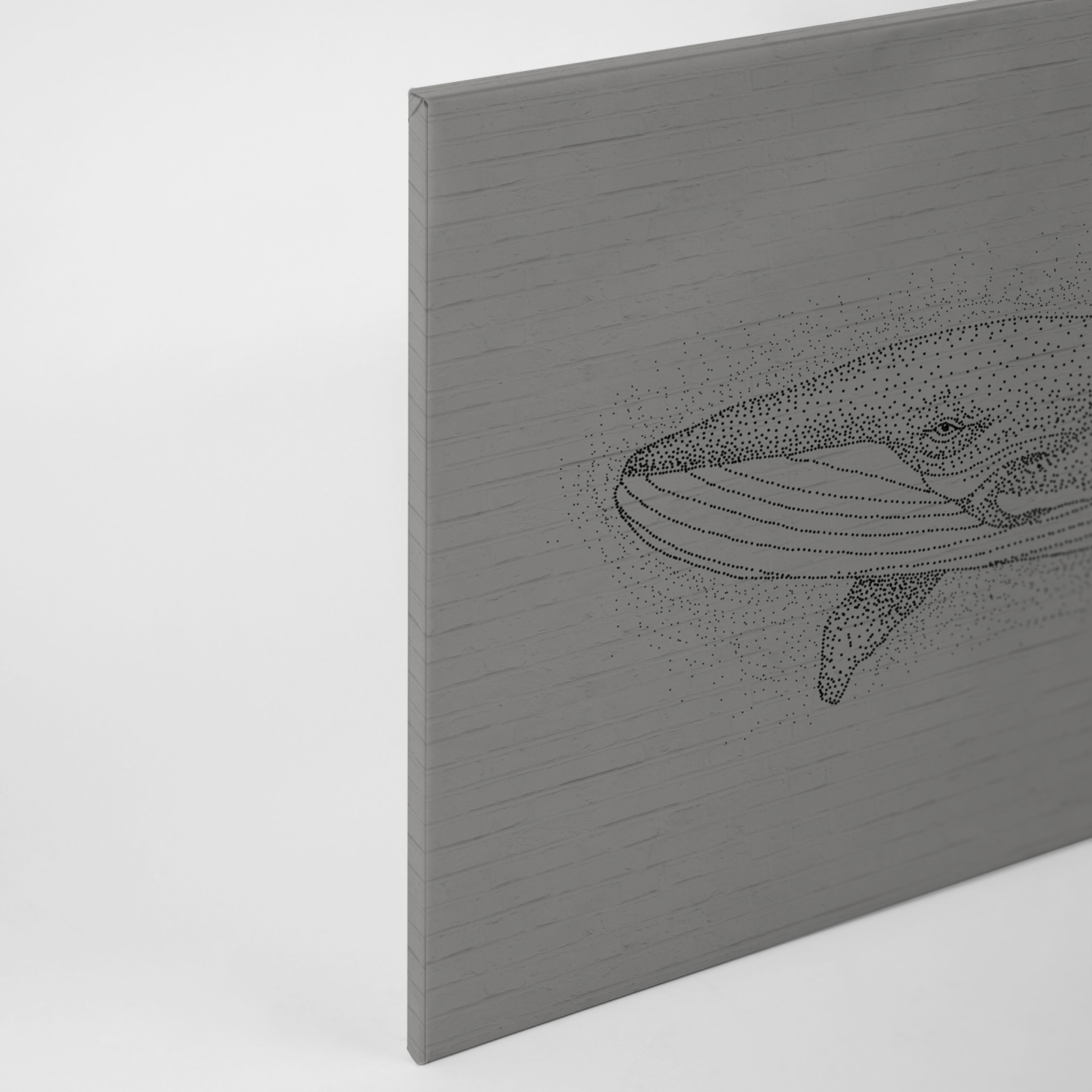 Leinwandbild WAL - grau - 90x60 cm