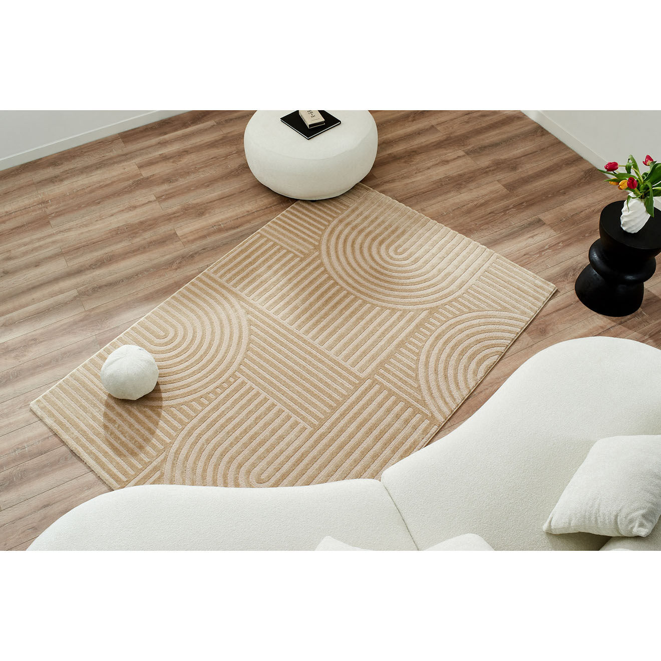 Nazar Rugs Tapis Bianca 163 beige - 120x160 cm