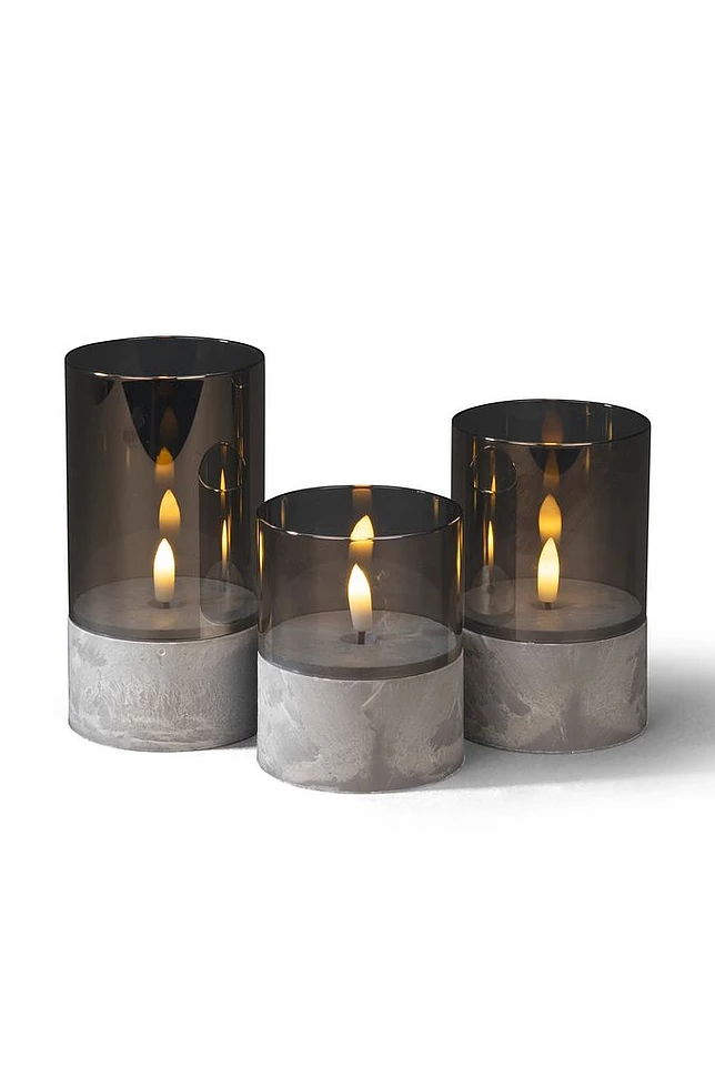 B/O Led-lys med glass 15 cm