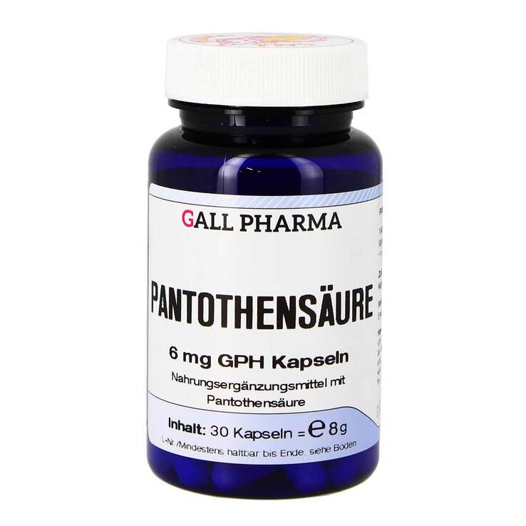 Pantothensäure 6 mg GPH Kapseln, 30 St