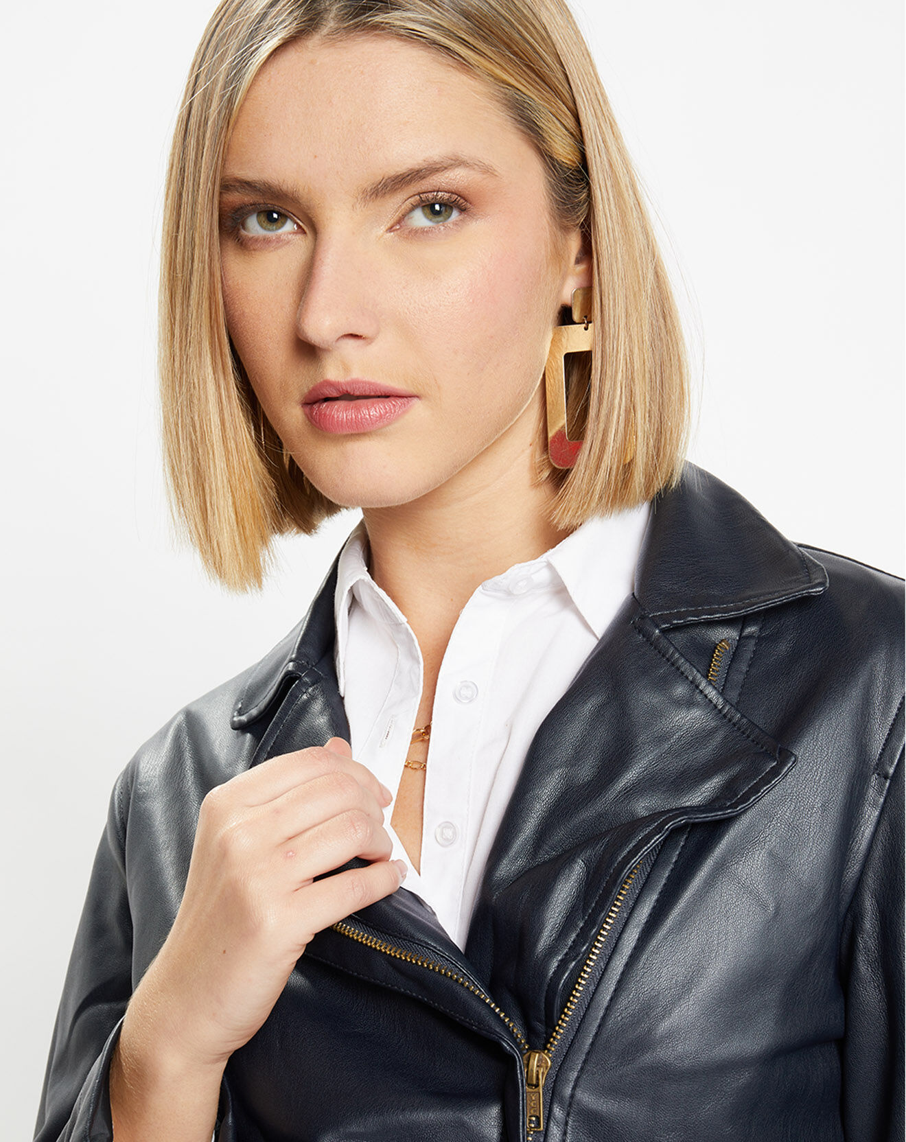 Galeries Lafayette Blouson Calpaga bleu marine