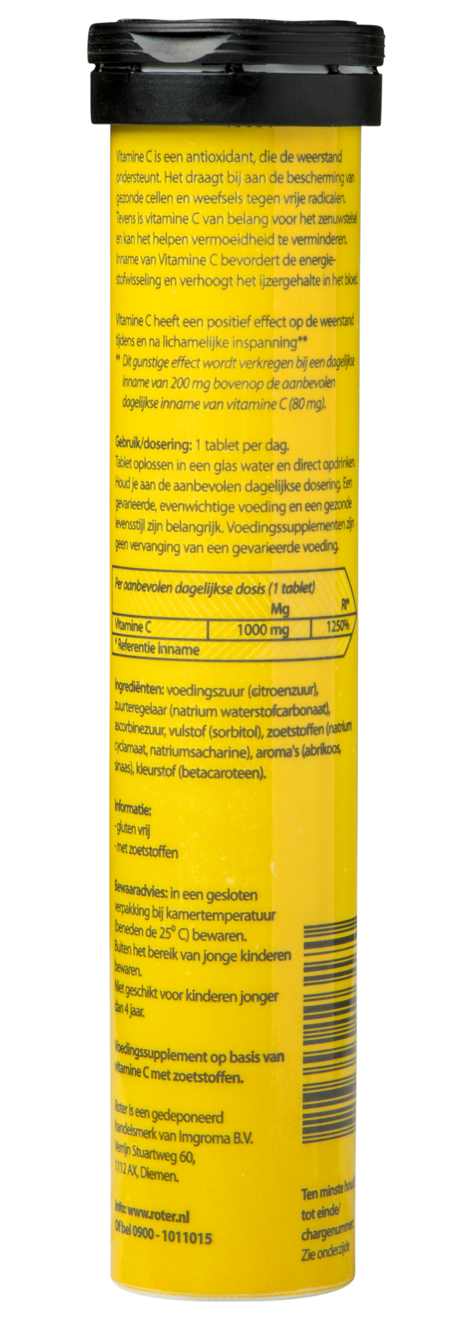 Roter Vitamine C Bruis 1000 mg abrikoos sinaasappel (20 bruistabletten)