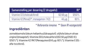 Vitakruid Vitamine D3 & K2 Druppels 10ML