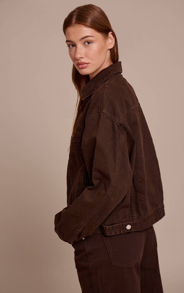 Dark Chocolate Veste En Jean Classique Oversize