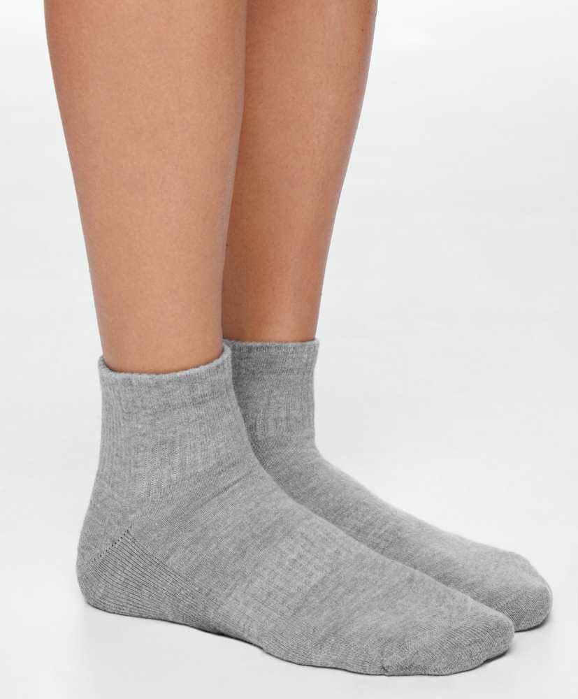 3 pares de meias de algodão de um quarto