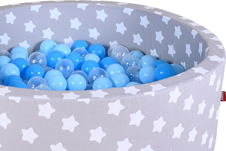 Knorrtoys® Bällebad »Soft, Grey White Stars« mit 300 Bällen balls/soft Blue/Blue/transparent; Made in Europe