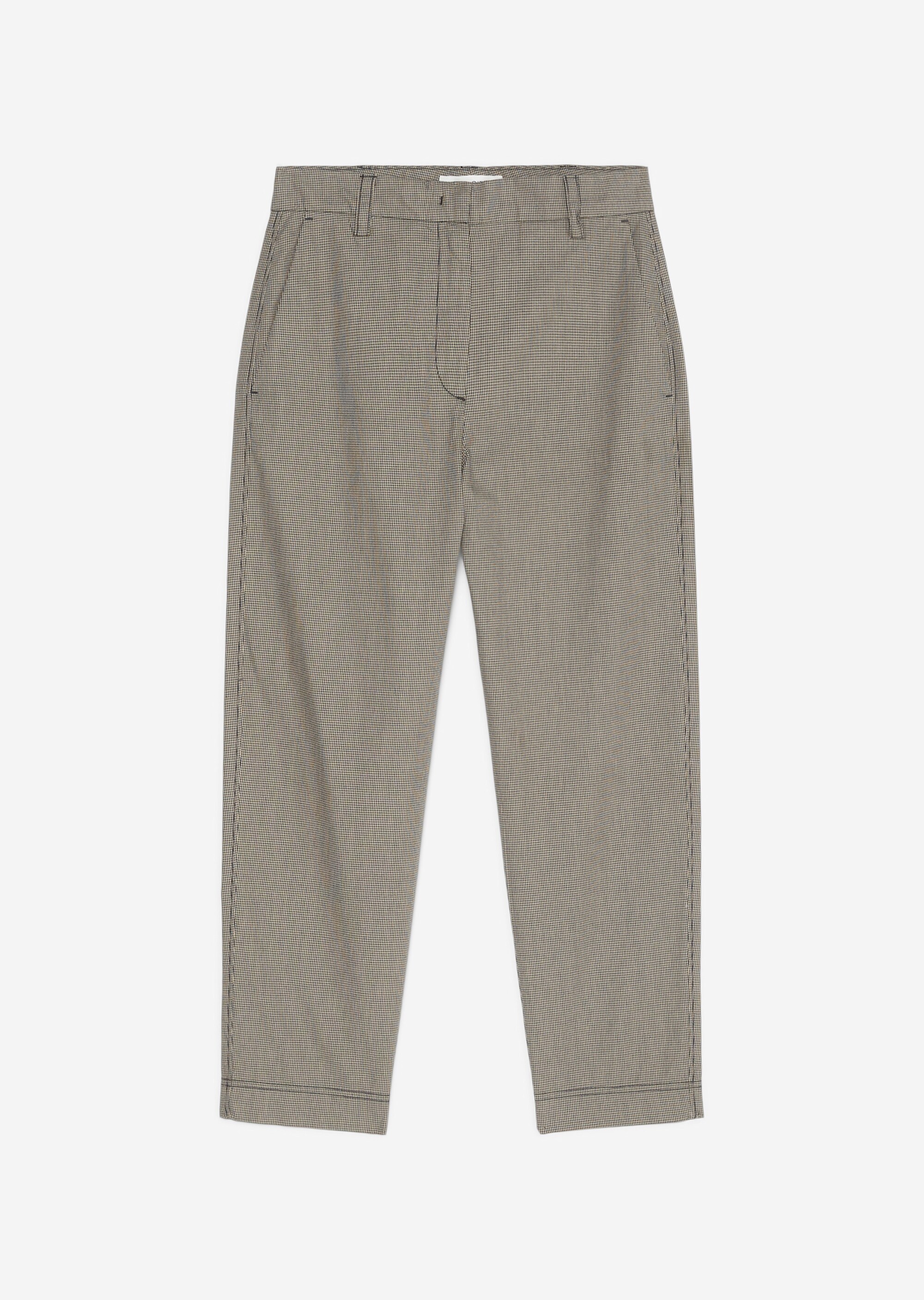 Chino Modell KALNI relaxedmit Mini-Pepita-Muster