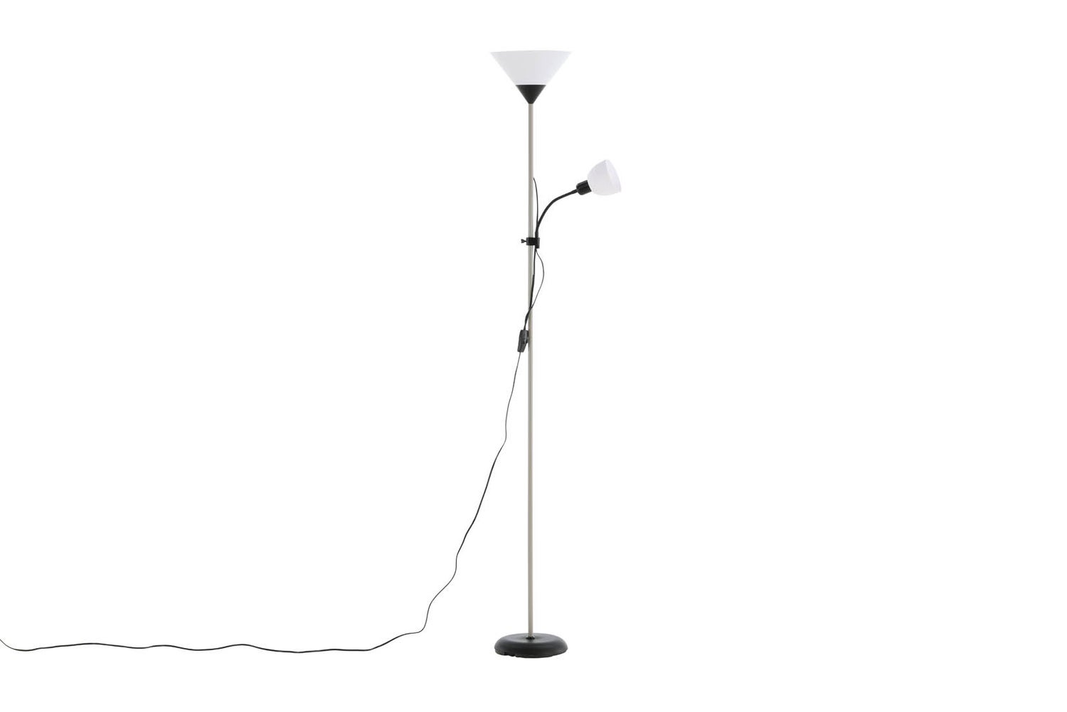 Bagasi Lighting Vloerlamp 24,5x24,5x178cm Kunststof beige, zwart, wit. 25 x 25 x 178 cm