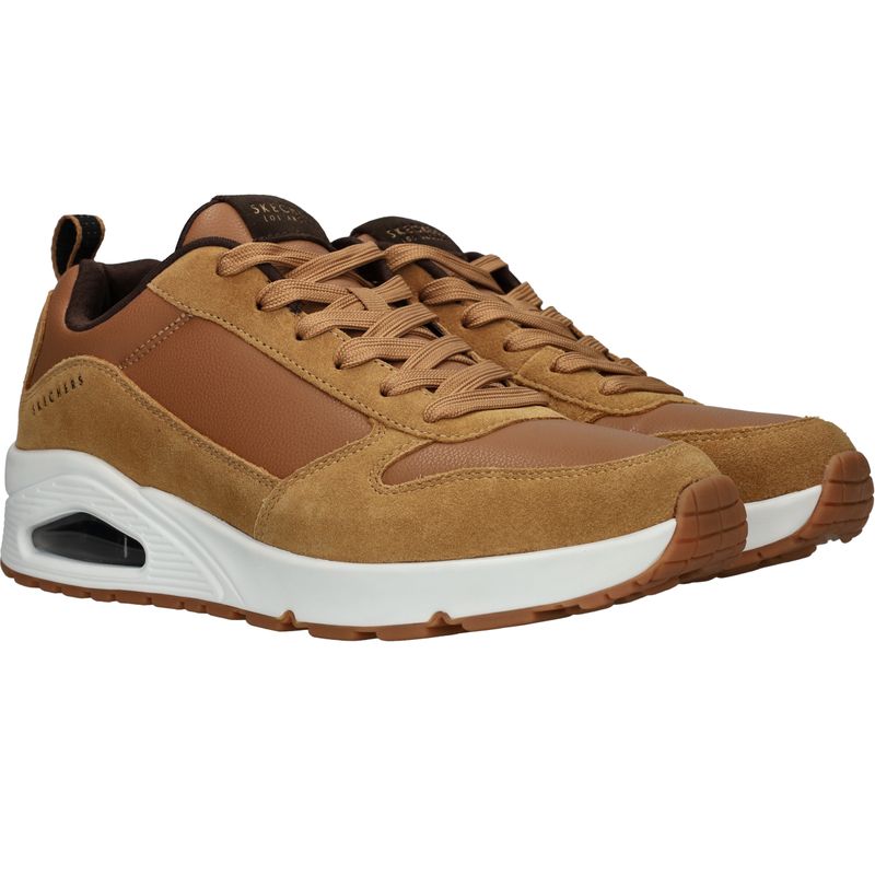Skechers Uno Stacre Sneakers Cognac Heren