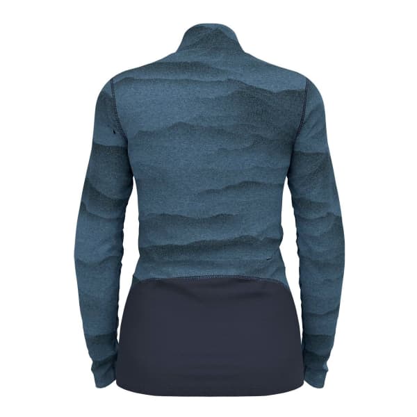 T-shirt thermique ODLO BL TOP TURTLE NECK L/S HALF ZIP FOLKSTONE GRAY/INDIA INK