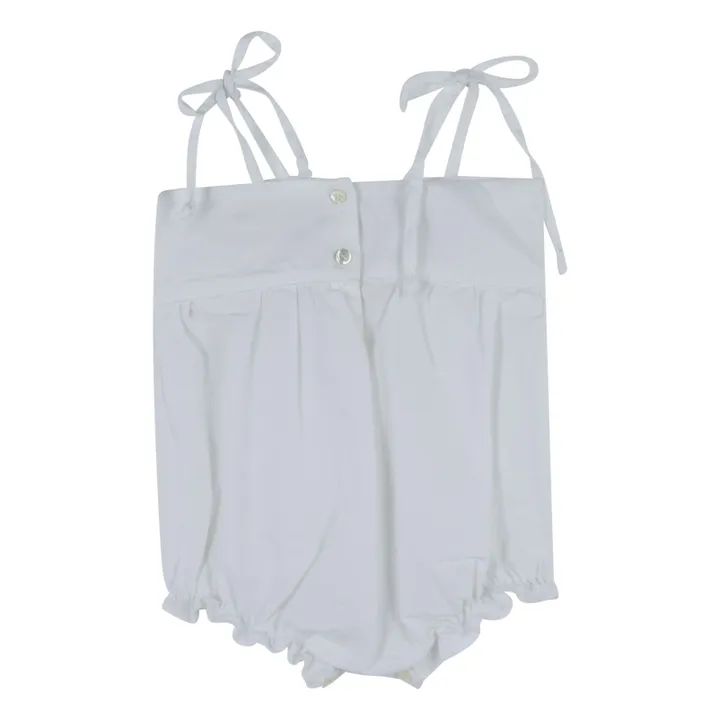 Babe & Tess Barboteuse Brodée Orsola | Blanc