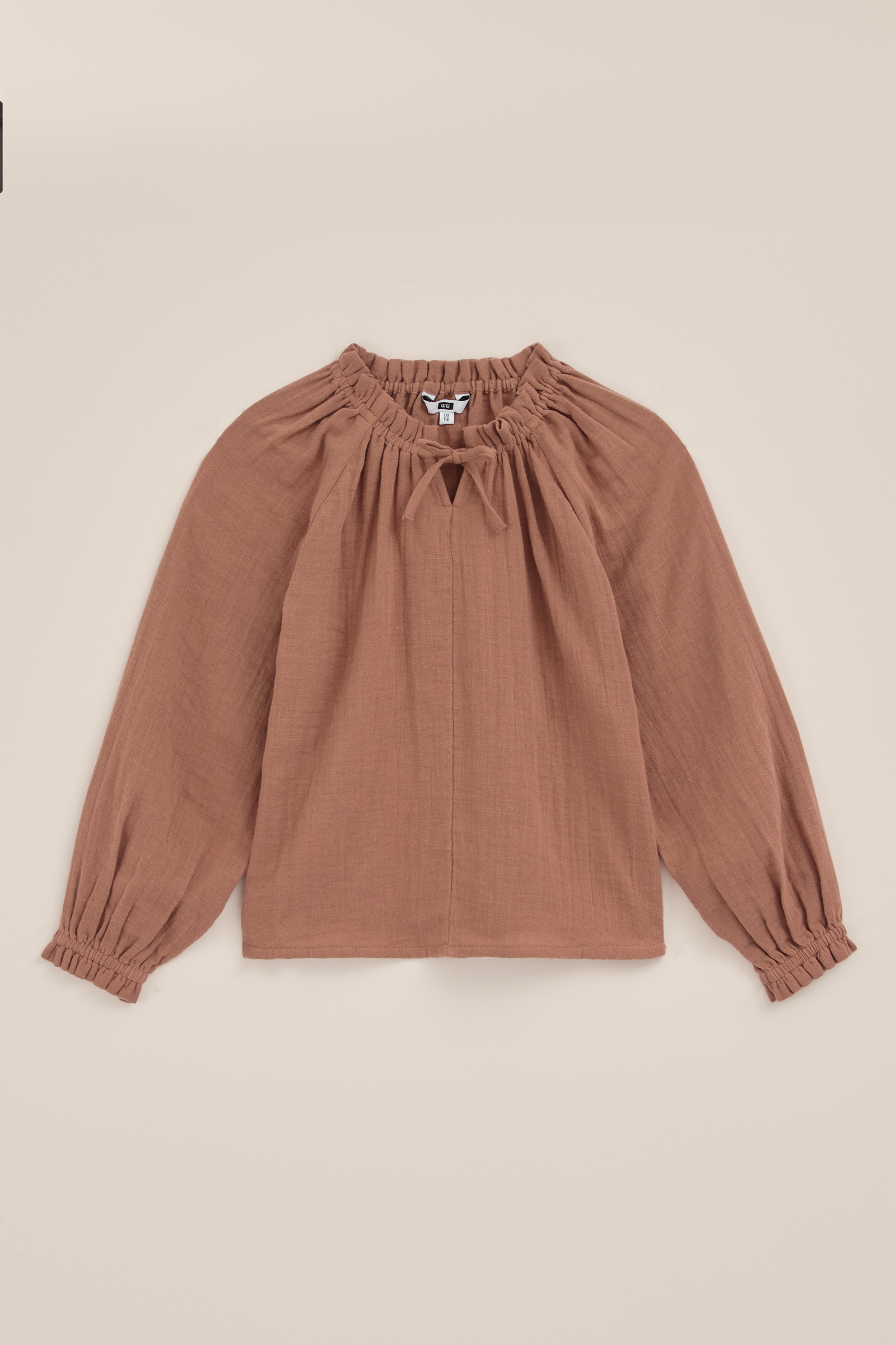 Meisjes katoenen blouse WE Fashion Bruin