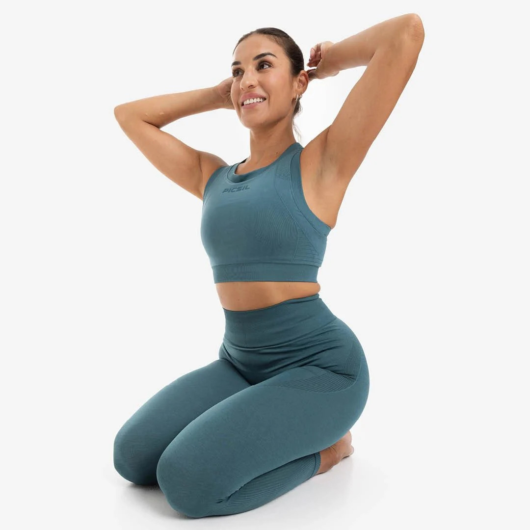 Picsil Women Tights Seamless Sculpt Blue